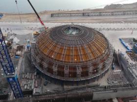 防城港核電3號機組第一個環(huán)吊牛腿安裝就位