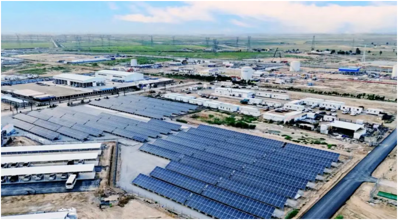 中伊合作東巴油田1.3兆瓦光伏電站投運(yùn)